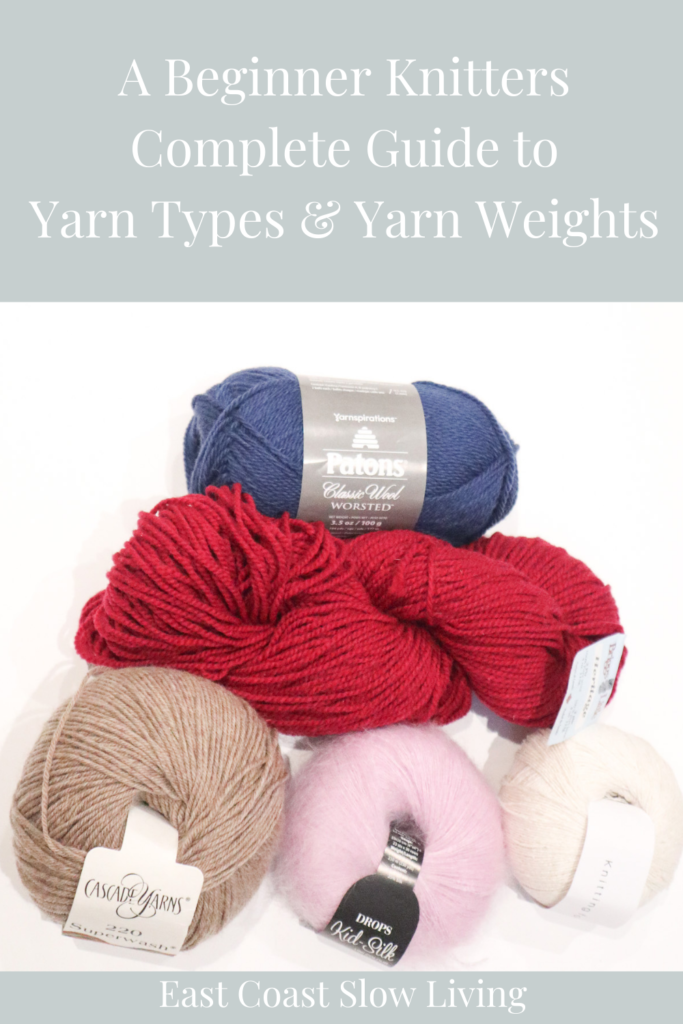 a beginner knitters guide to yarn types & yarn weights